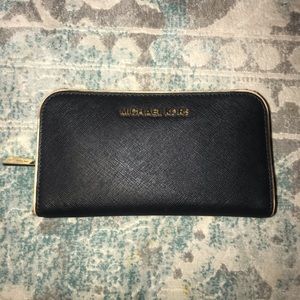 Black and gold Michael Kors wallet